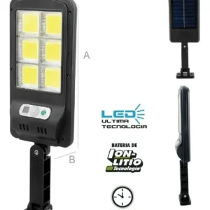 Lámpara LED Solar para Exteriores – Con Sensor y Control, Ahorro y Seguridad